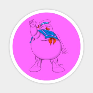 majin buu in marshmallow man cosplay Magnet